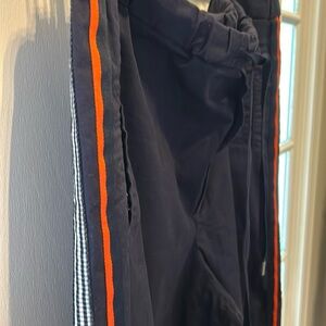 Anthropologie navy pants with side details